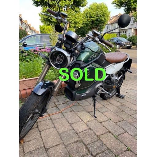  Super Soco TC Electric Moped 1500w Pre-owned Sold