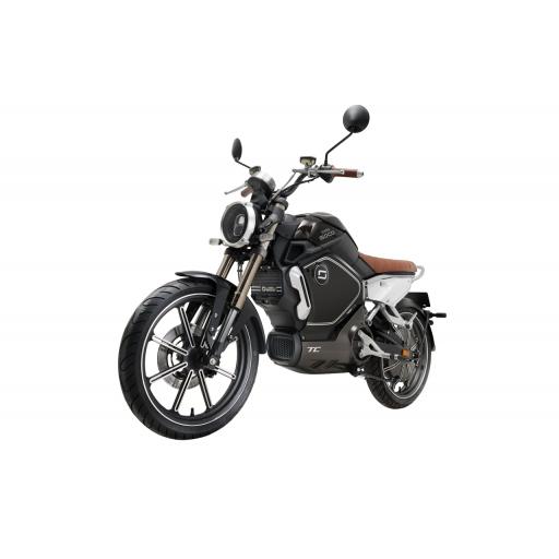 Super Soco TC Electric Motorcycle Black Front Left