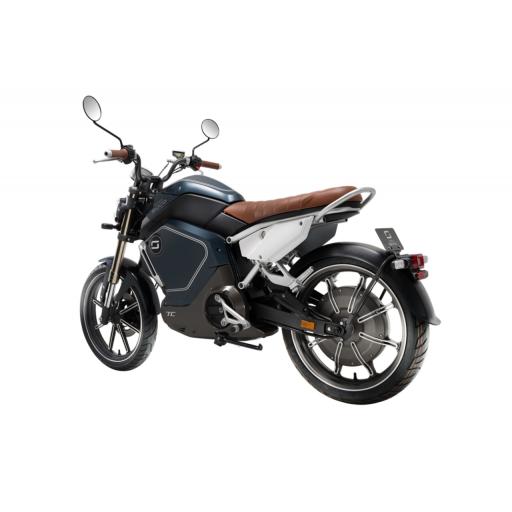 Super Soco TC Electric Motorcycle Blue Rear Left