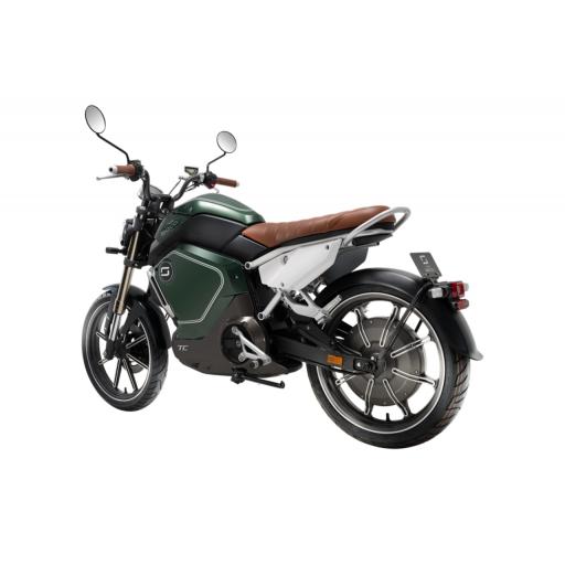 Super Soco TC Electric Motorcycle Green Rear Left