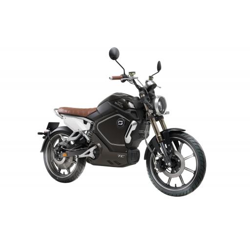 Super Soco TC Electric Motorcycle Black Front Right