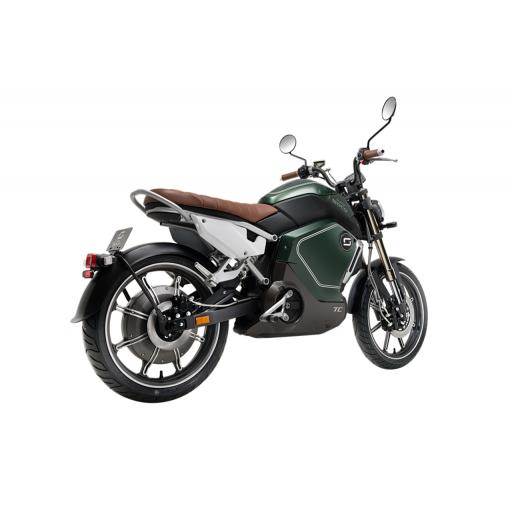 Super Soco TC Electric Motorcycle Green Rear Right
