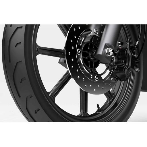 Super Soco CPX Electric Moped Front Brake Detail