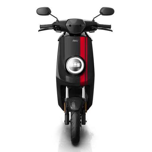 MQi+ Sport Electric Moped Black Red Front 1280 x 853
