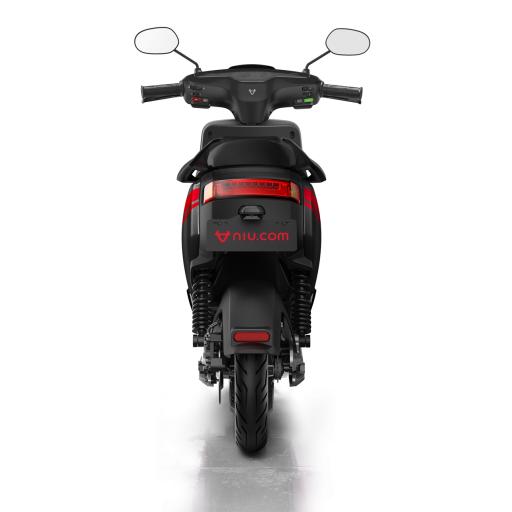 MQi+ Sport Electric Moped Black Red Rear 1280 x 853