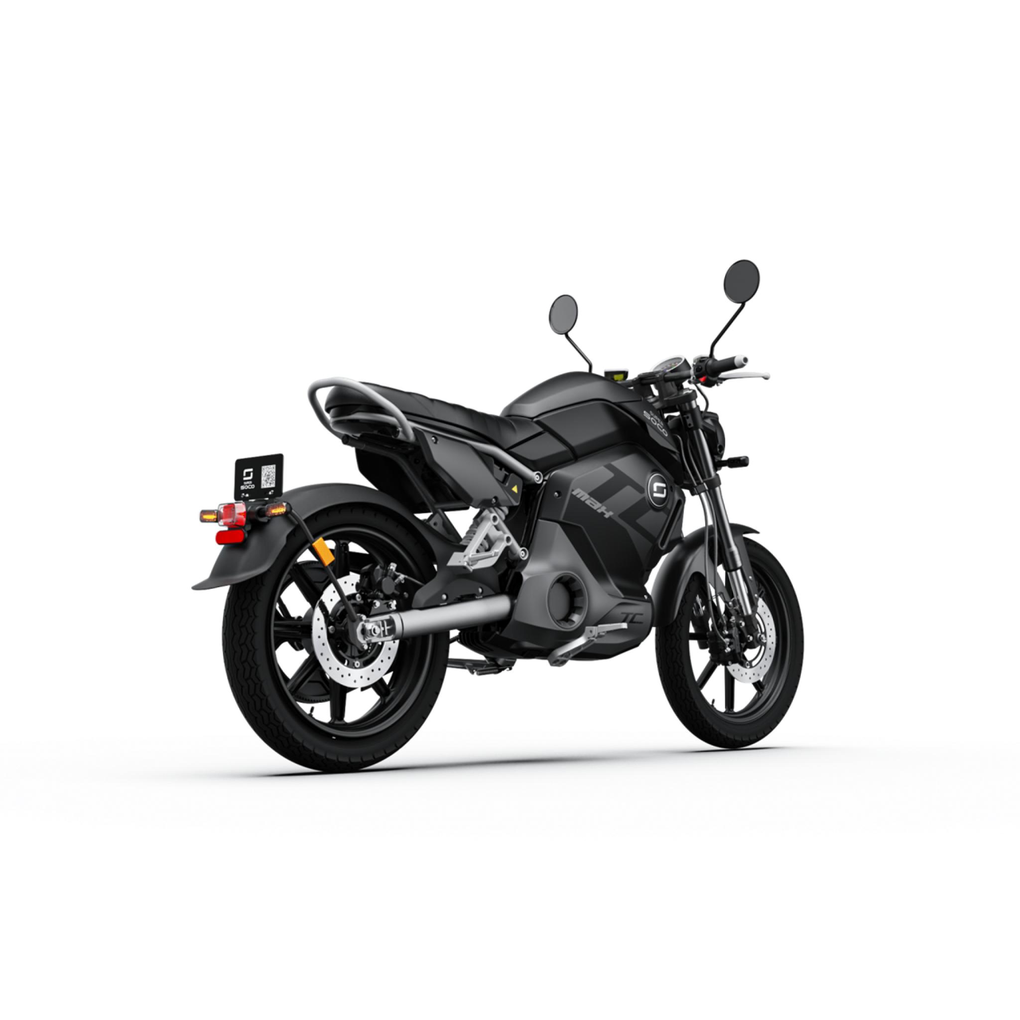 Image showcasing Super Soco TC Max Night Edition Electric Motorcycle